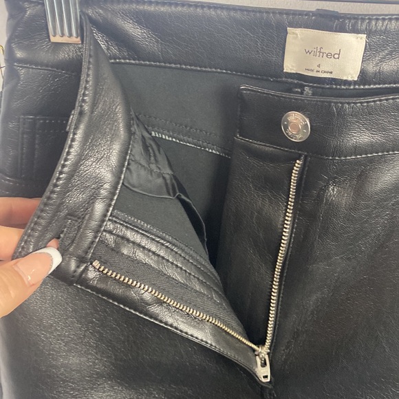 Wilfred The Melina™ Cropped Pant Vegan Leather Cropped Pants Black Size 4 - Picture 8 of 16
